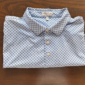 Peter Millar Summer Comfort ligh blue skull polo XXL